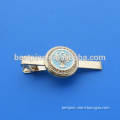 Luxurious Russian emblem golden tie clips with rhinestone